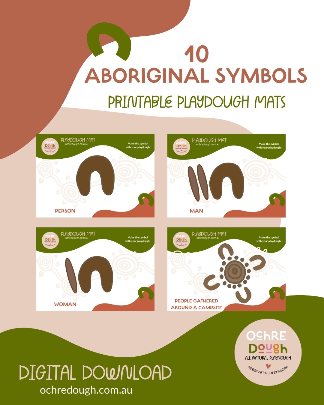 Aboriginal Symbol Playdough Mats (Digital Download)