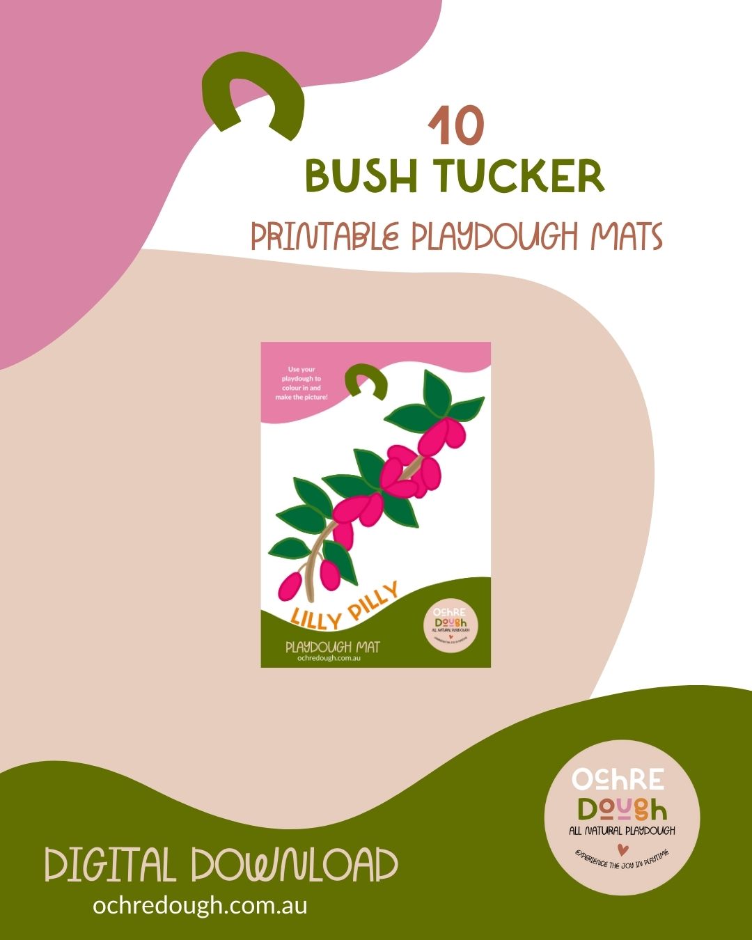 Bush Tucker Playdough Mats (Digital download)