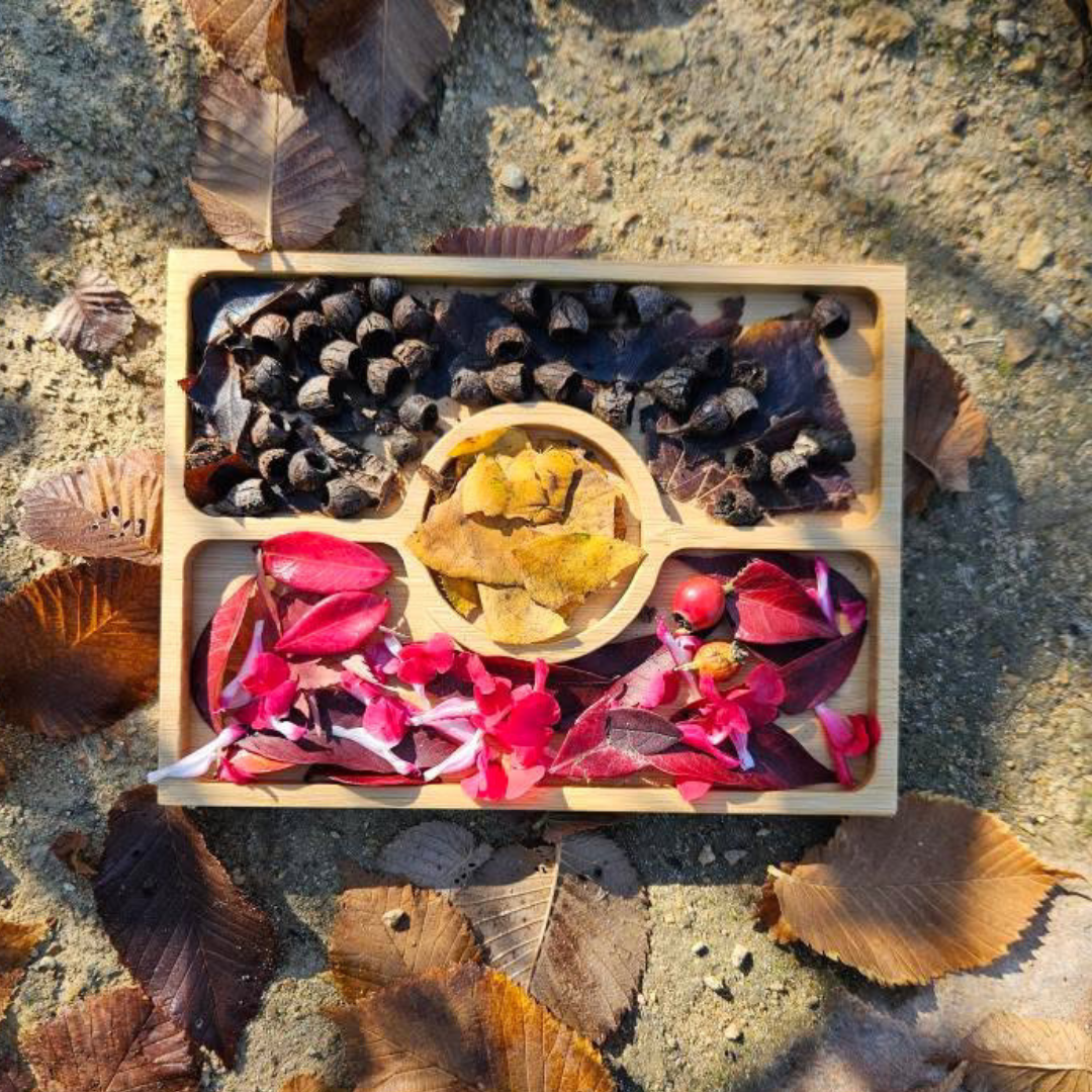 Aboriginal Flag Bamboo Sensory Tray