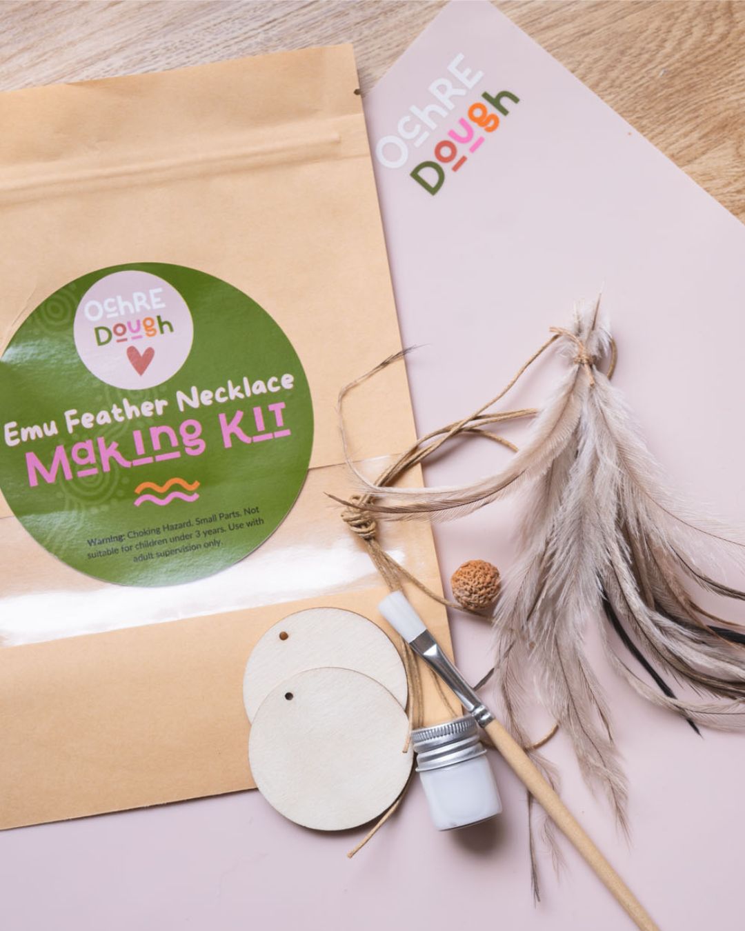 DIY Emu Feather Necklace Kit