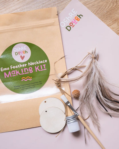 DIY Emu Feather Necklace Kit