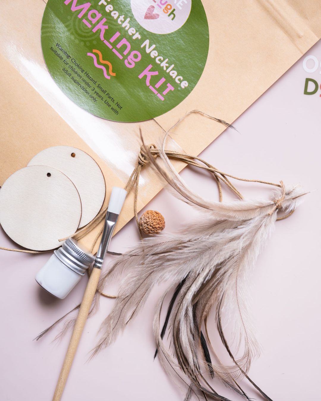 DIY Emu Feather Necklace Kit