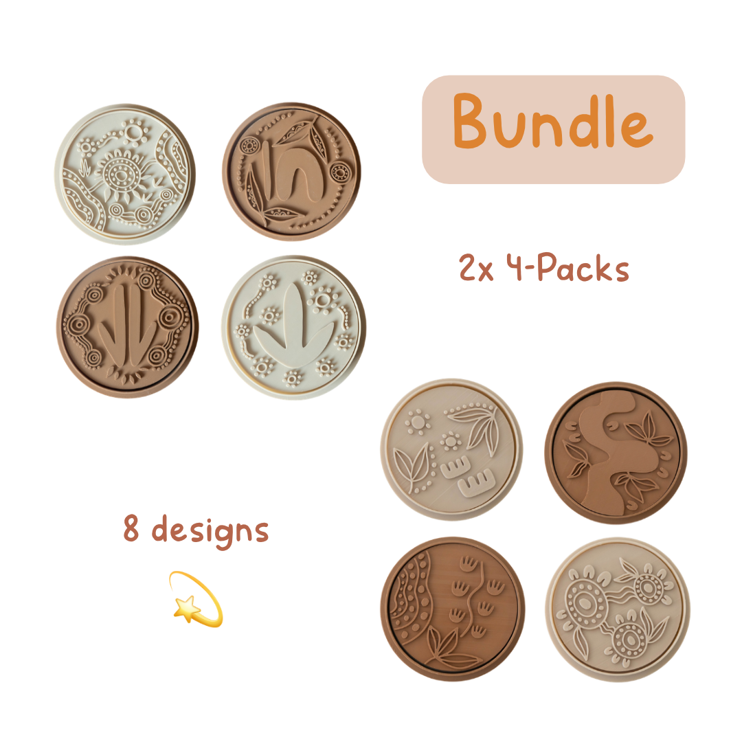 Aboriginal Design Circle Cutter & Stamp Bundle (8 Designs)