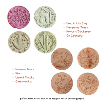 Aboriginal Design Circle Cutter & Stamp Bundle (8 Designs)