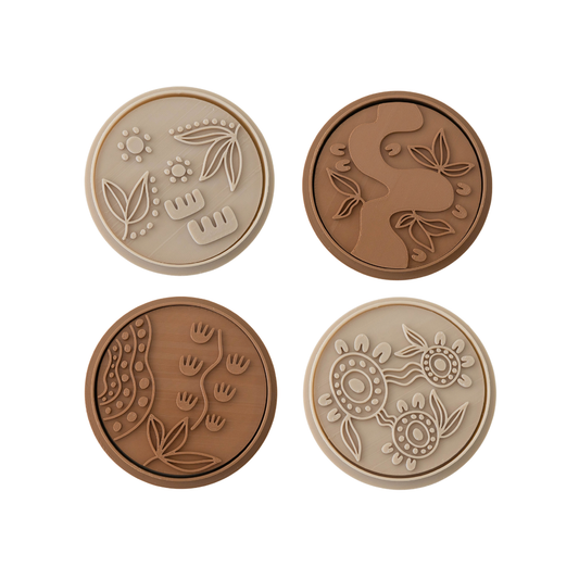 Aboriginal Design Circle Cutters & Stamps (4-pack) Pack #2