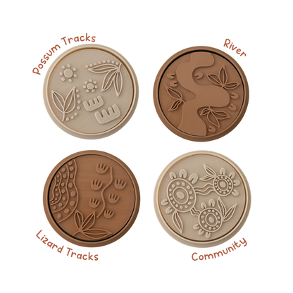 Aboriginal Design Circle Cutters & Stamps (4-pack) Pack #2