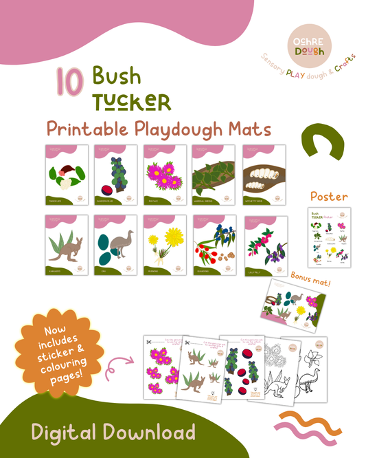 Bush Tucker Playdough Mats (Digital download)