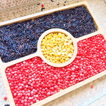 Aboriginal Flag Bamboo Sensory Tray [SECONDS]