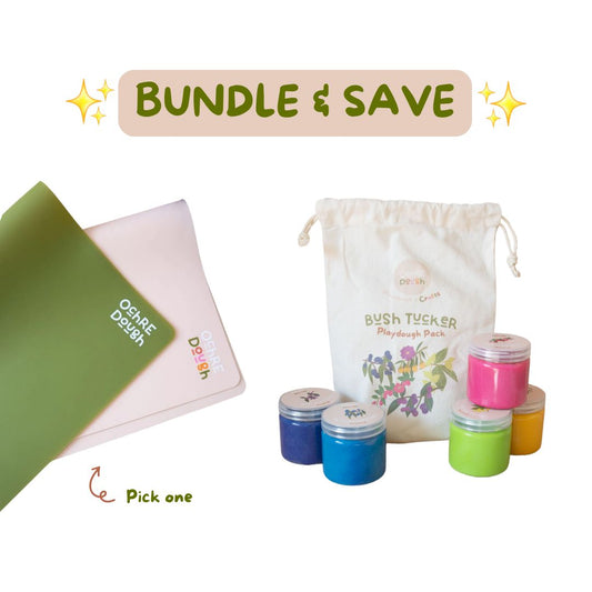 Bush Tucker Playdough & Silicone Mat Bundle